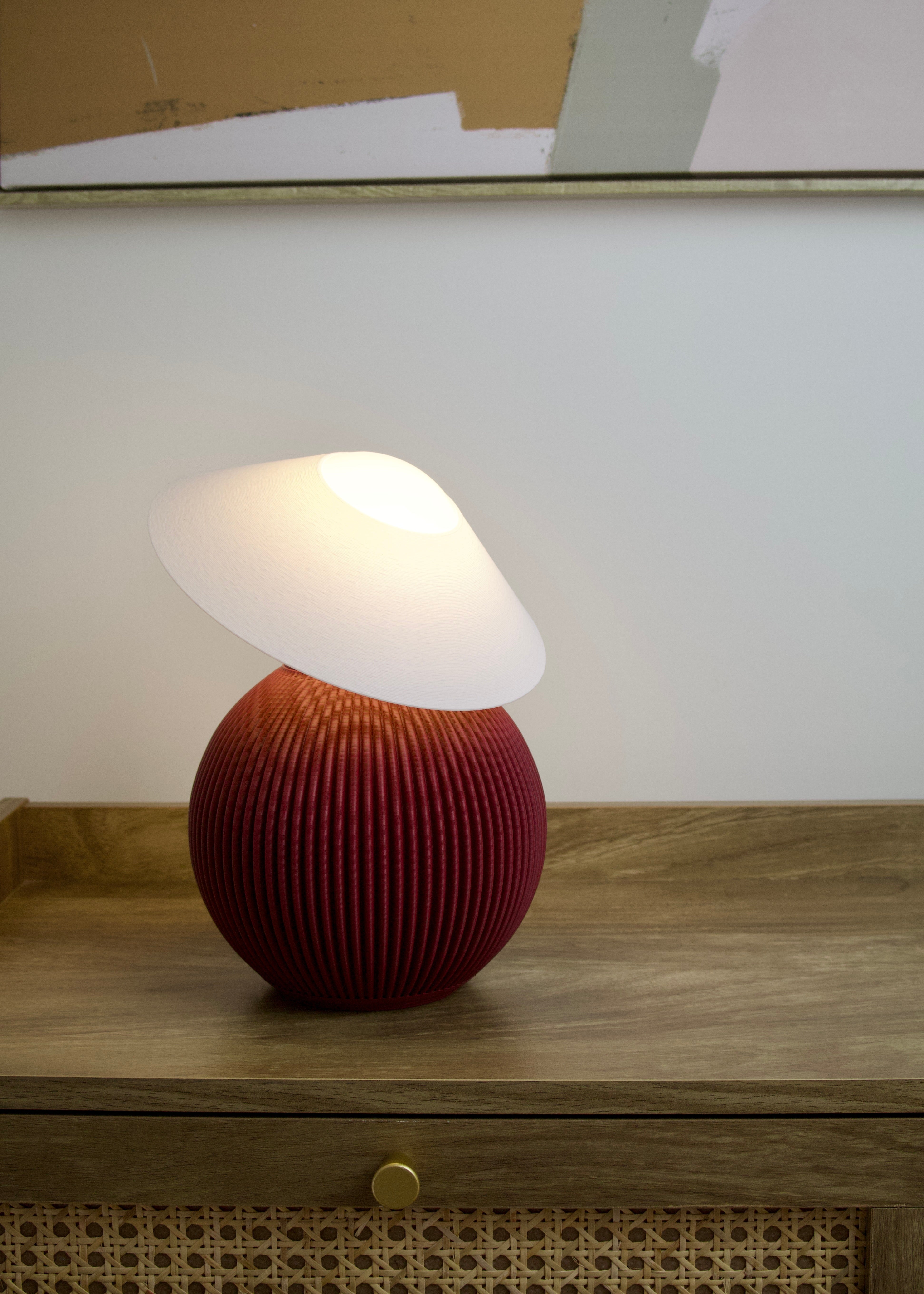 Lampe Dam Rouge