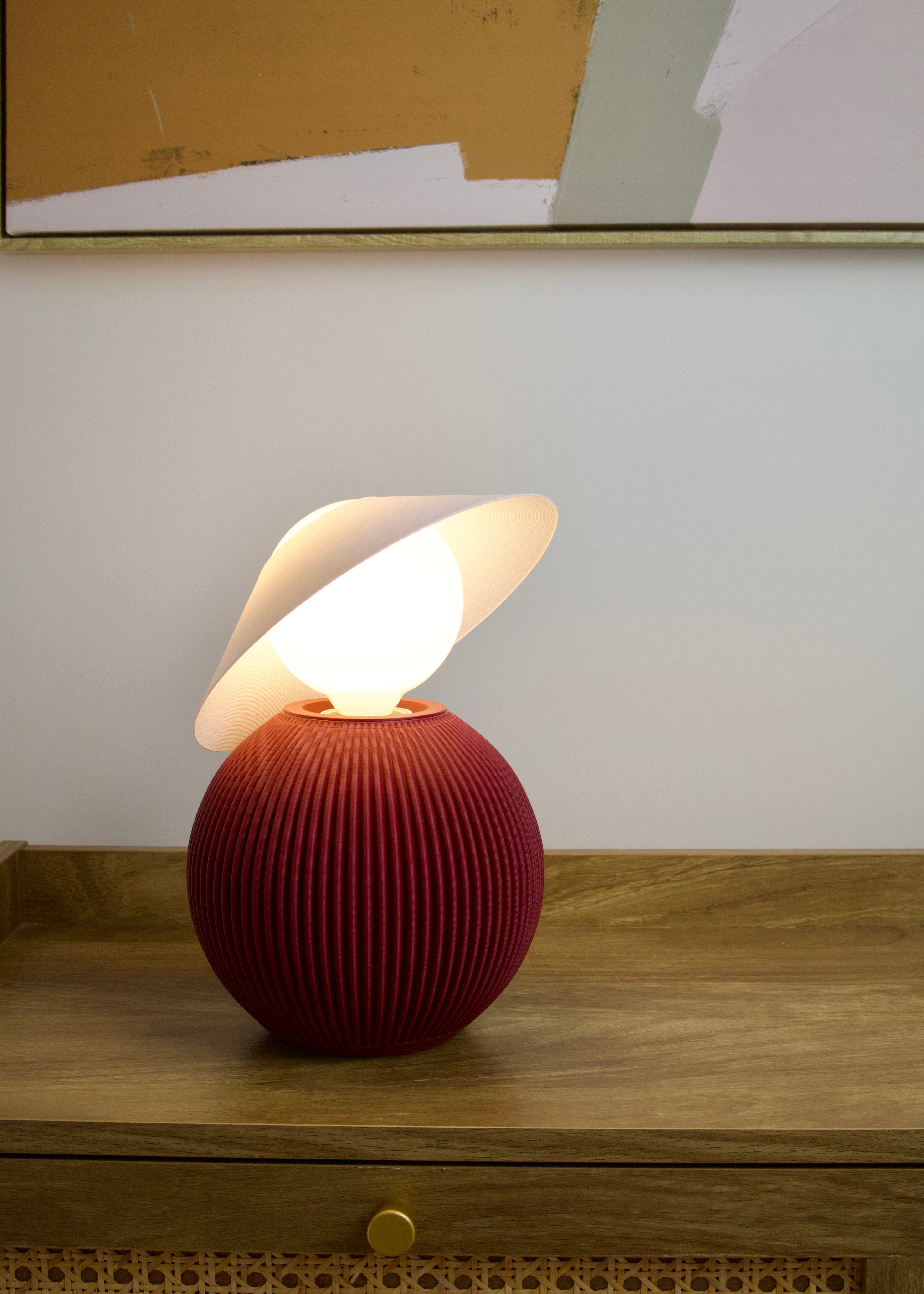 Lampe Dam Rouge