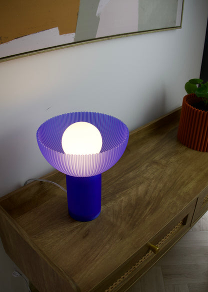 Lampe Perl Glace - lampe à poser texture perlée imprimée en 3D en bioplastique - PRZ