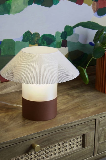 Lampe Argi Acajou - lampe à poser imprimée en 3D en bioplastique - PRZ
